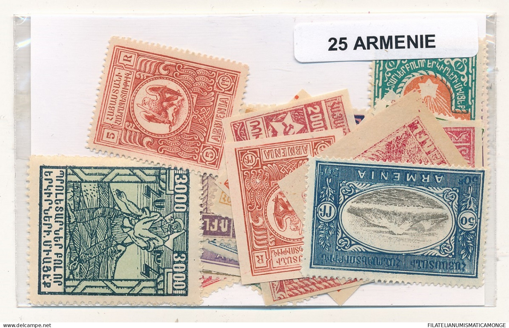 Offer   Lot Stamp - Paqueteria -  Armenia 25 Sellos Diferentes  (Mixed Conditi - Vrac (max 999 Timbres)