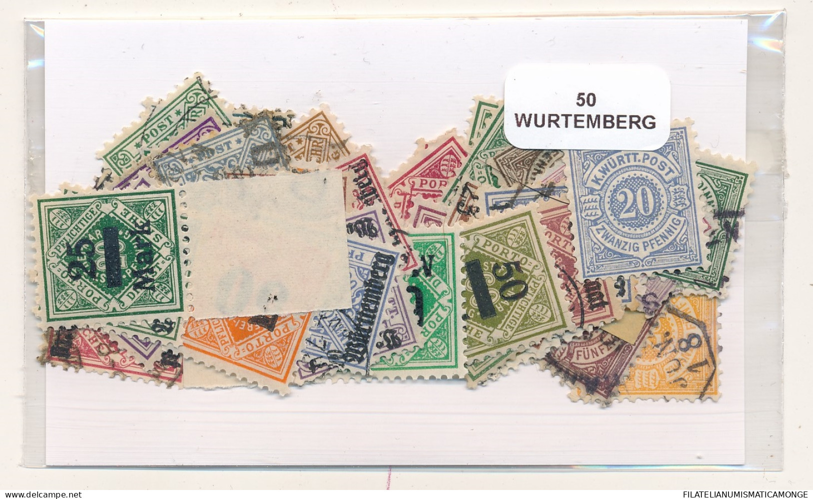 Offer   Lot Stamp - Paqueteria -  Estados Alemanes / Wurtemberg 50 Sellos Dife - Vrac (max 999 Timbres)