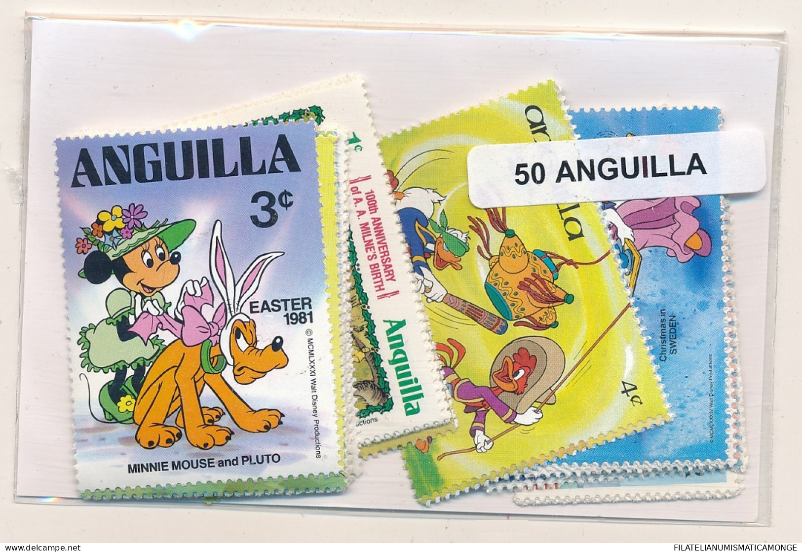 Offer   Lot Stamp - Paqueteria -  Anguila 50 Sellos Diferentes  (Mixed Conditi - Vrac (max 999 Timbres)