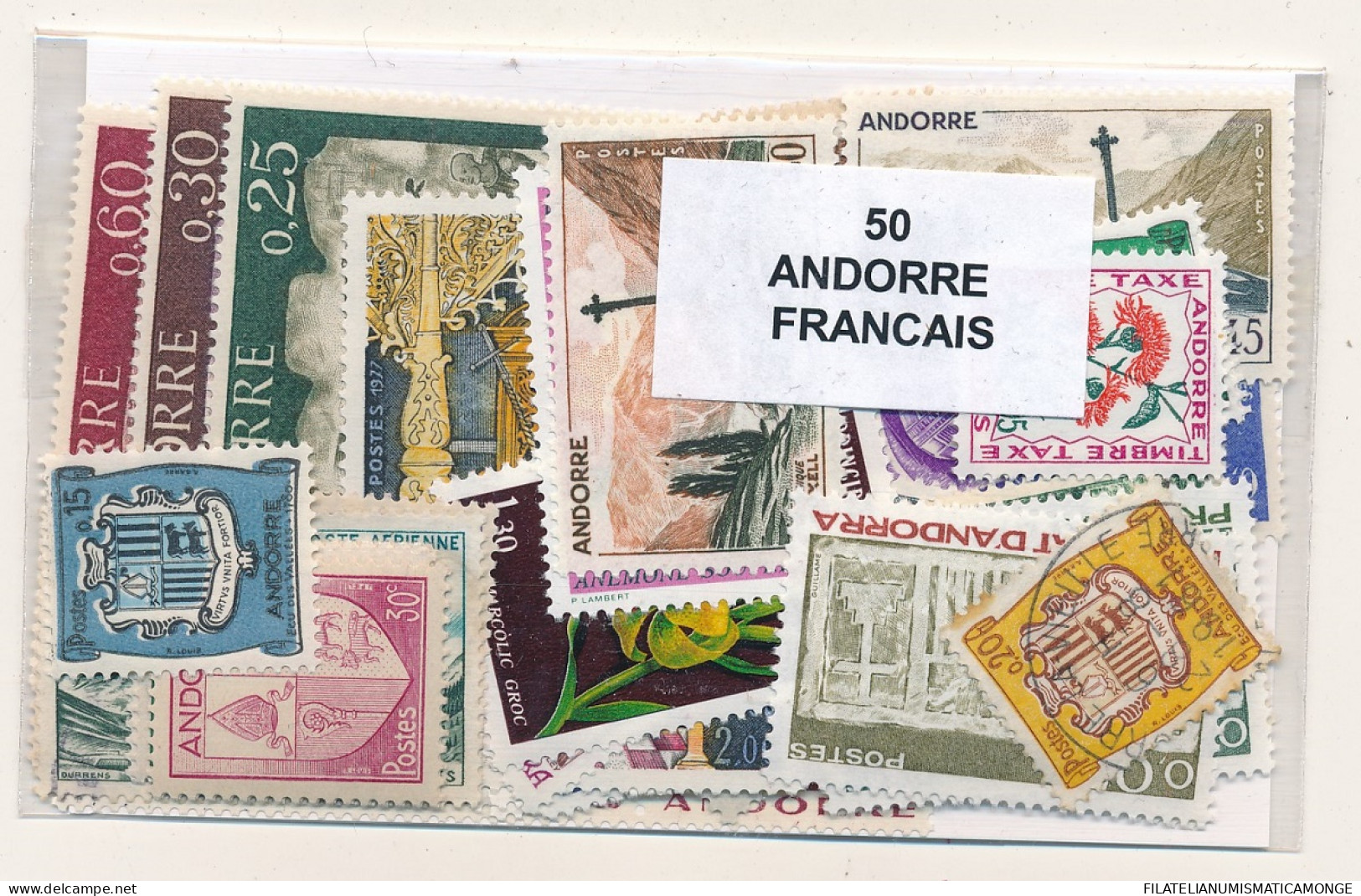 Offer   Lot Stamp - Paqueteria -  Andorra / Francesa 50 Sellos Diferentes  (Mi - Vrac (max 999 Timbres)