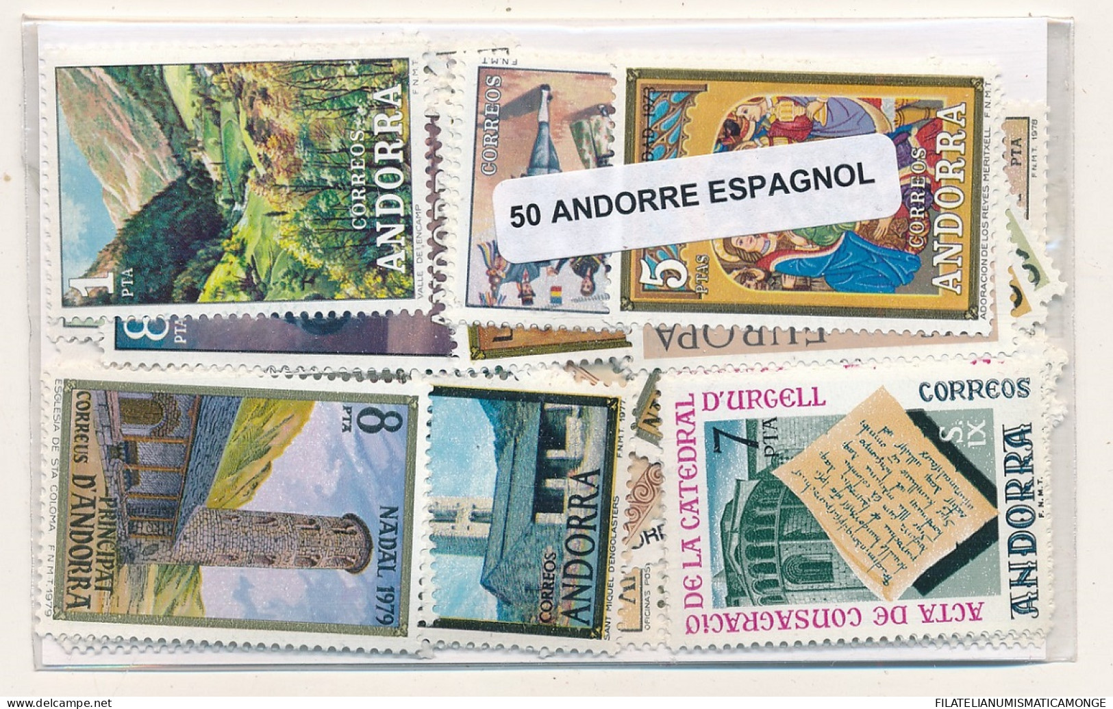 Offer   Lot Stamp - Paqueteria -  Andorra / Española 50 Sellos Diferentes  (Mi - Vrac (max 999 Timbres)