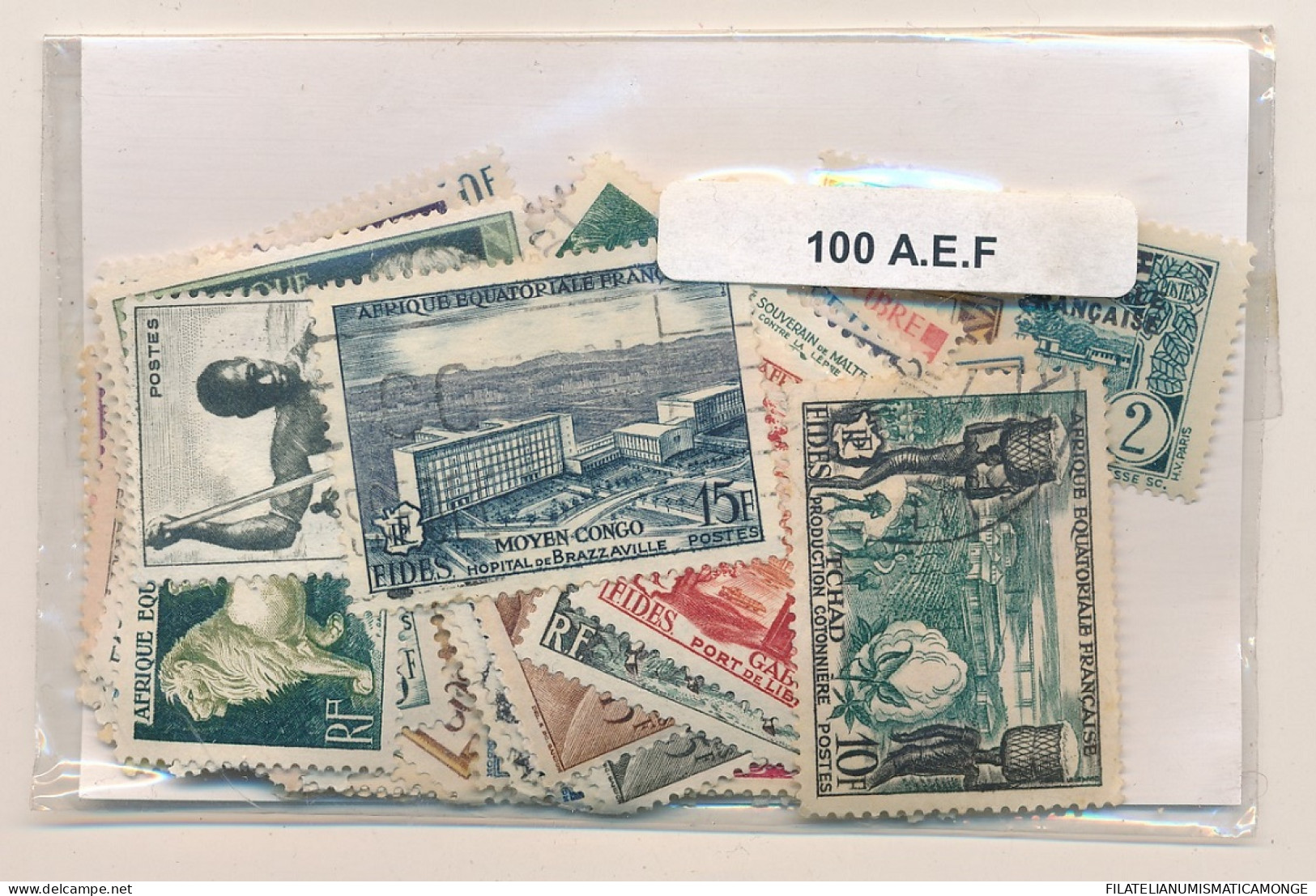 Offer   Lot Stamp - Paqueteria -  Africa Ecuatorial 100 Sellos Diferentes  (Mi - Vrac (max 999 Timbres)