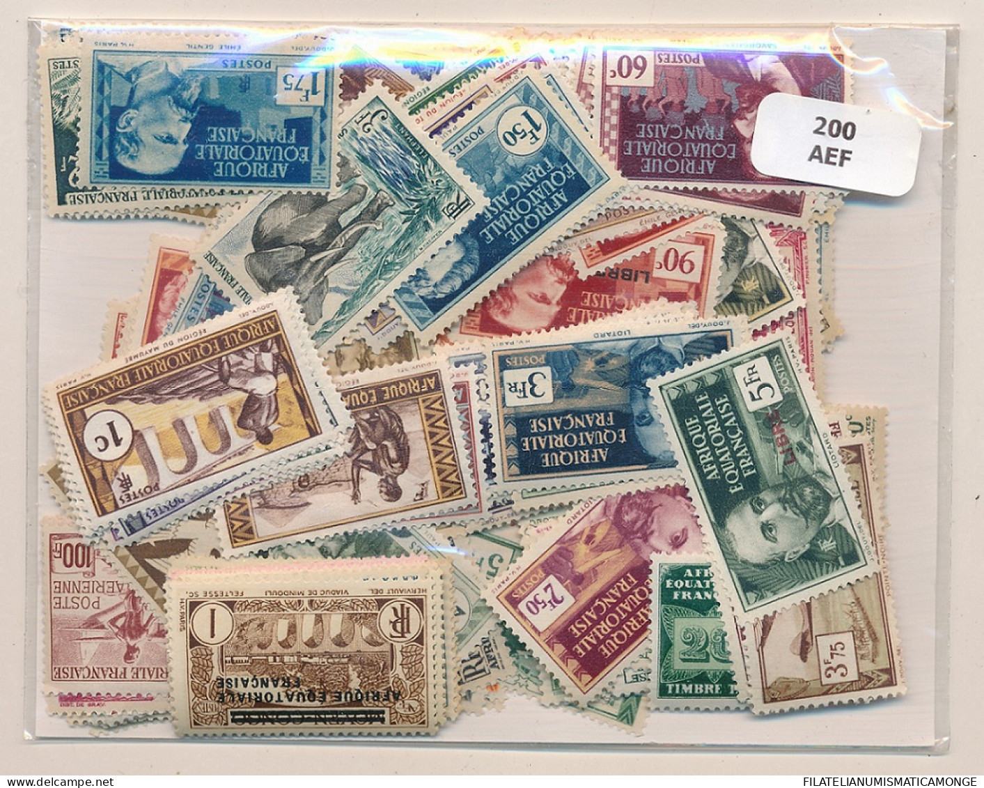 Offer   Lot Stamp - Paqueteria -  Africa Ecuatorial 200 Sellos Diferentes  (Mi - Vrac (max 999 Timbres)
