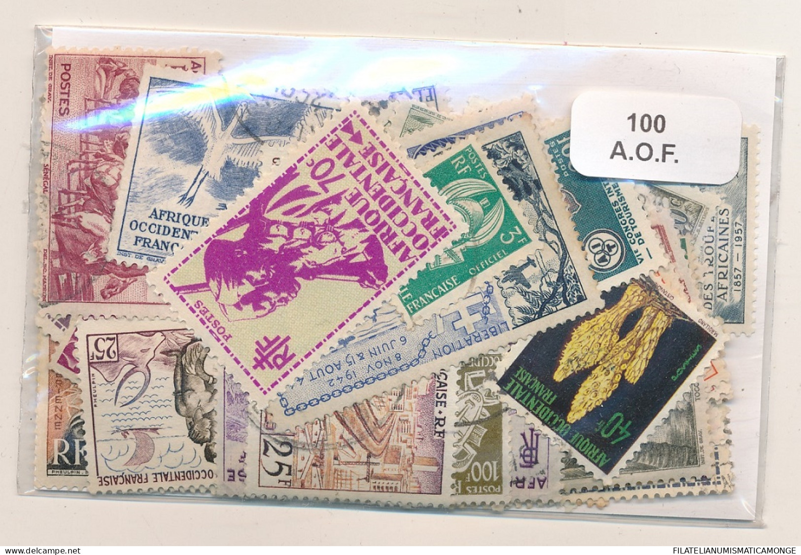 Offer   Lot Stamp - Paqueteria -  Africa Occidental 100 Sellos Diferentes  (Mi - Vrac (max 999 Timbres)