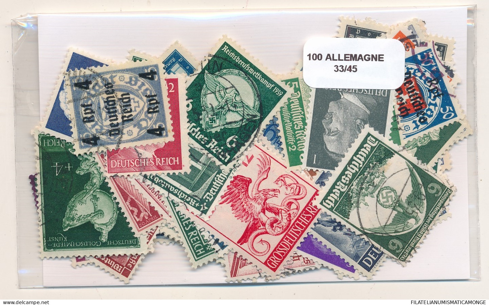 Offer   Lot Stamp - Paqueteria -  Alemania / Imperio 100 Diferentes 3er Reich - Vrac (max 999 Timbres)