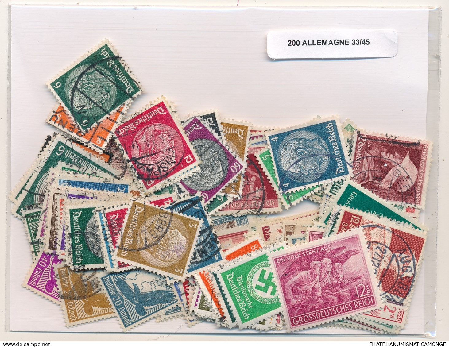 Offer   Lot Stamp - Paqueteria -  Alemania / Imperio 200 Diferentes 3er Reich - Vrac (max 999 Timbres)