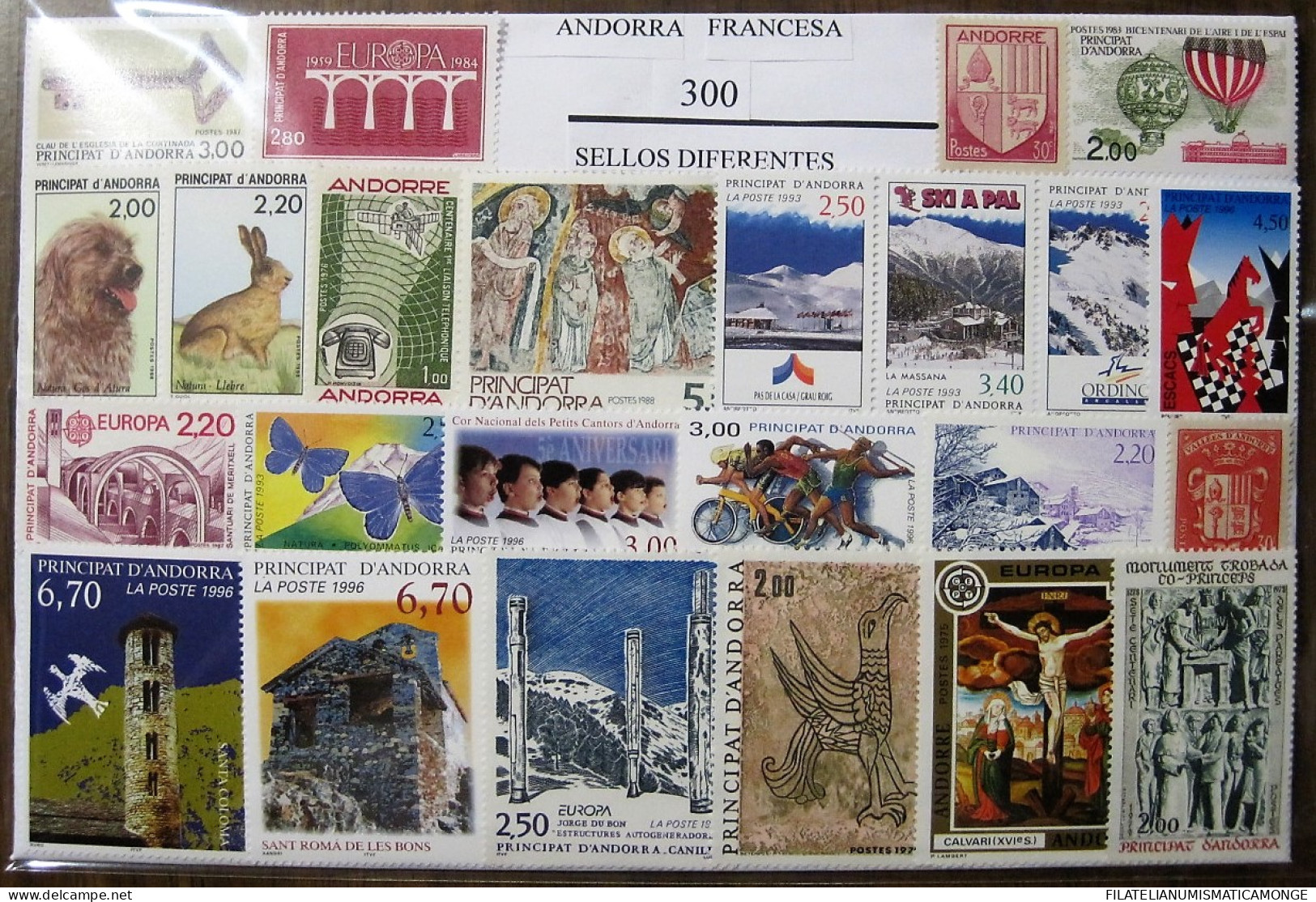 Offer   Lot Stamp - Paqueteria -  Andorra / Francesa 300 Sellos Diferentes  (M - Vrac (max 999 Timbres)