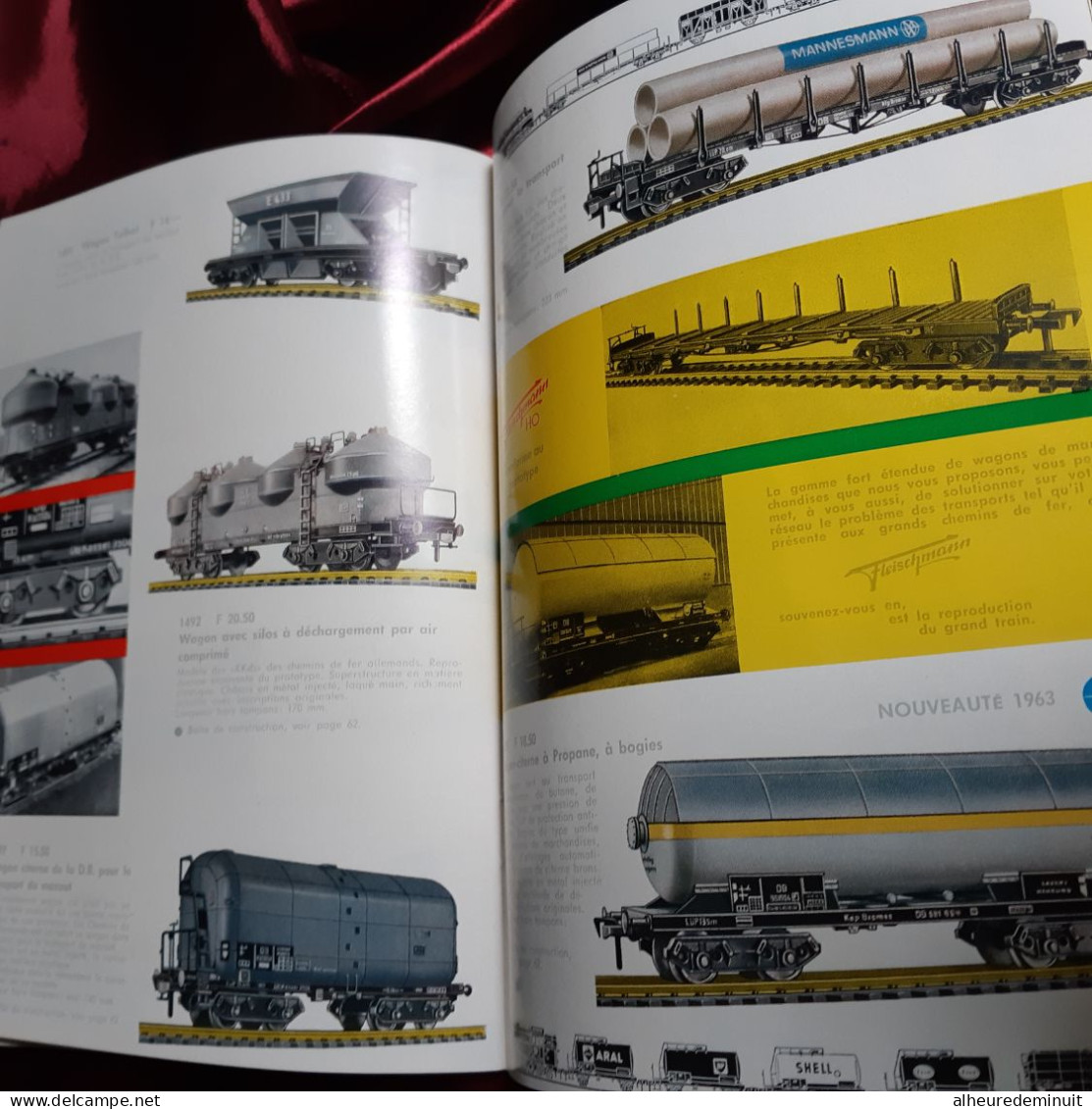 catalogue1963-64"FLEISCHMANN-HO"wagons"locomotive diesel"train"chemin de fer"rail"machine à vapeur "à saucisses"meule...