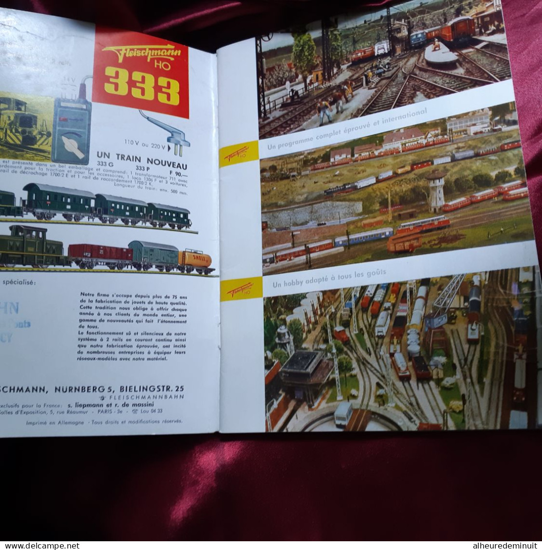 catalogue1963-64"FLEISCHMANN-HO"wagons"locomotive diesel"train"chemin de fer"rail"machine à vapeur "à saucisses"meule...