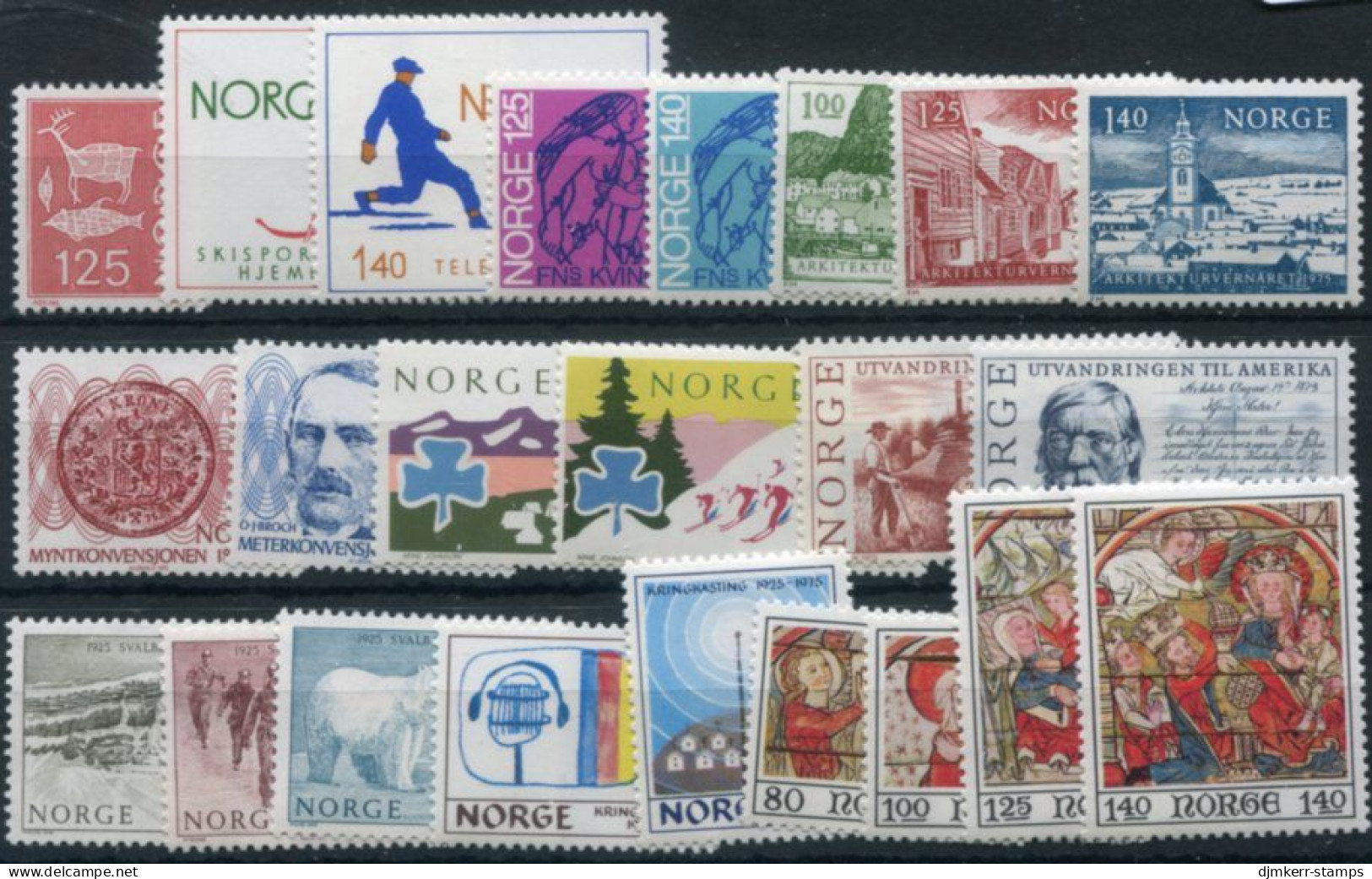 NORWAY 1975 Complete  Issues MNH / **.  Michel 695-717 - Neufs