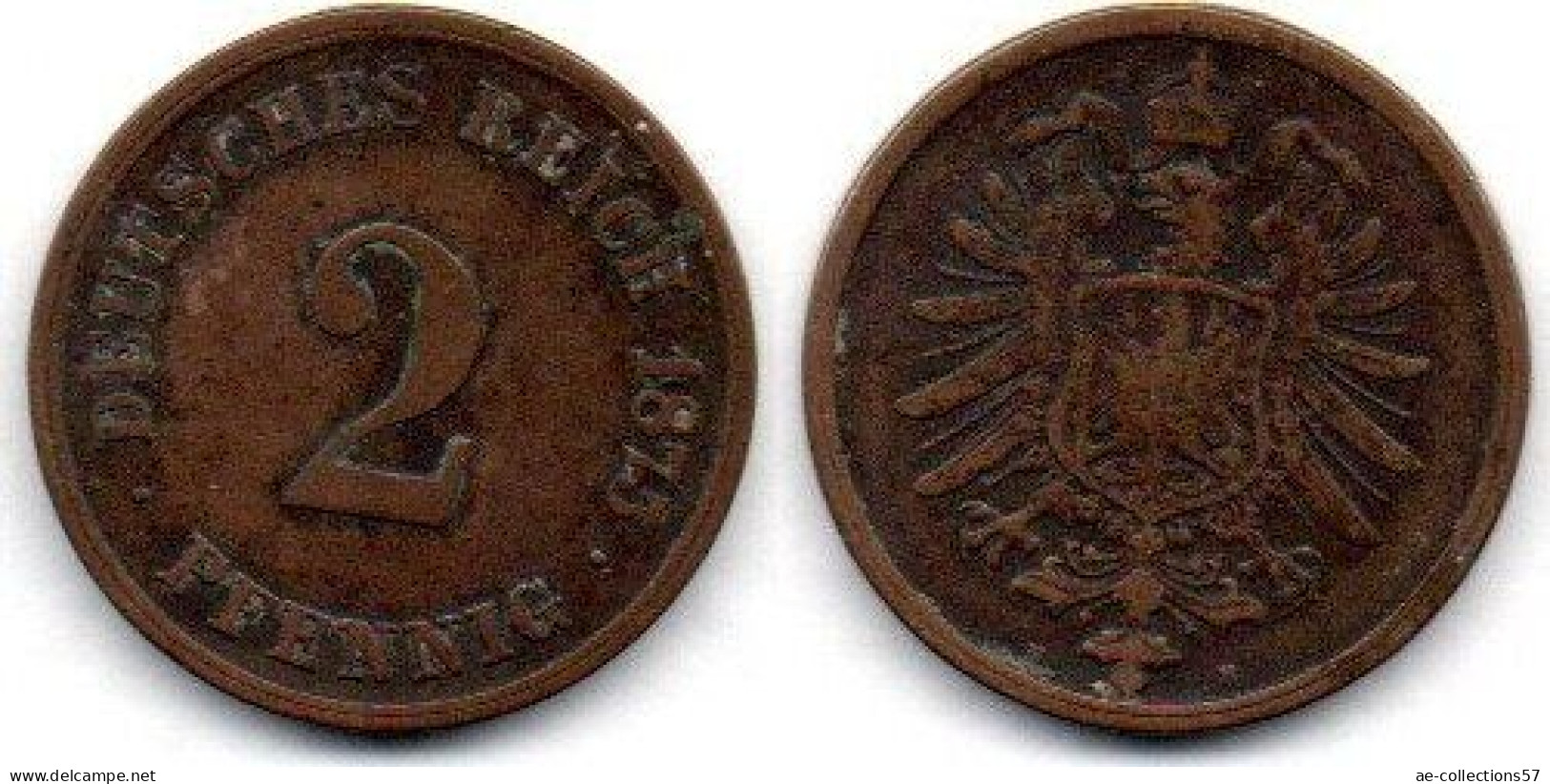 MA 22504  /  Allemagne - Deutschland - Germany 2 Pfennig 1875 H TB+ - 2 Pfennig