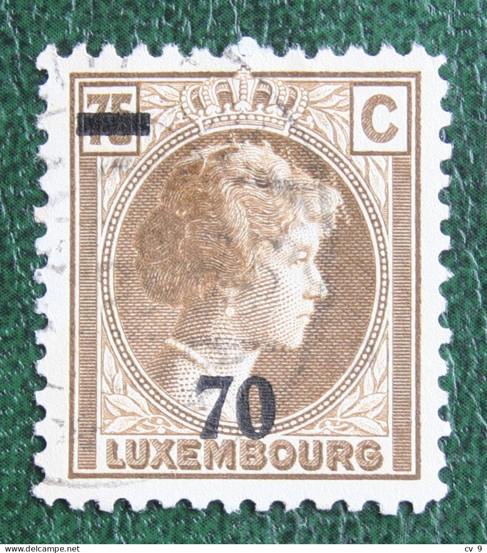 Grand Duchess Charlotte Overprint Mi 265 Yv 258 1935 Used Gebruikt Oblitere  Luxembourg Luxemburg - 1926-39 Charlotte Rechtsprofil