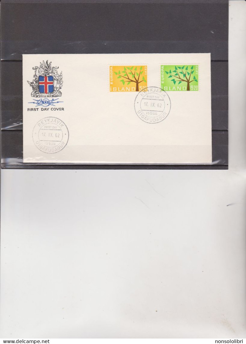 BUSTA VIAGGIATA    ICELAND  -  F,D,C,  1962 - FDC