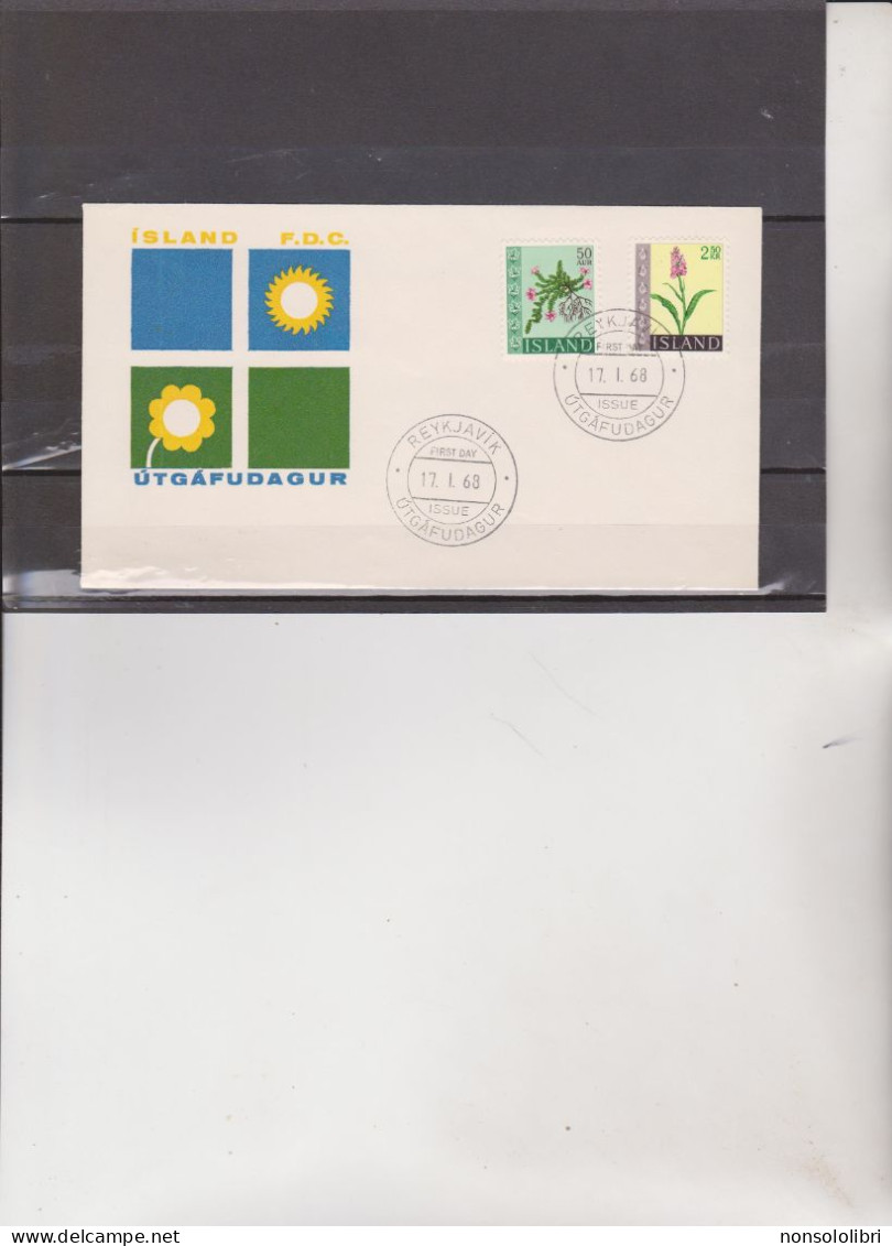 BUSTA VIAGGIATA    ICELAND  -  F,D,C,  1968 - FDC