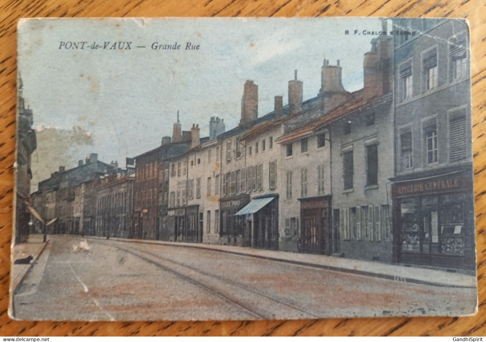 Pont De Vaux (Ain) - Grande Rue - Commerces, Epicerie Centrale, Giroux-Morel, Cycles Peugeot Et Autres - BF éditeur - Pont-de-Vaux