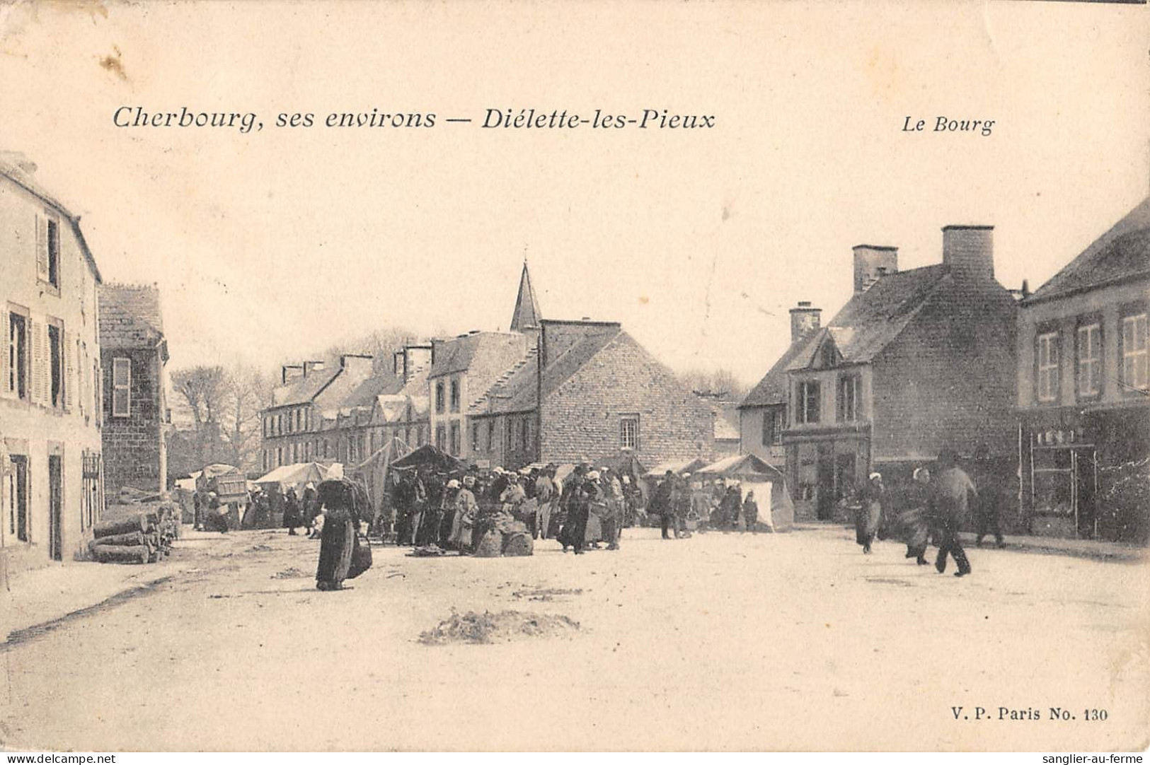 CPA 50 DIELETTE LES PIEUX LE BOURG - Altri & Non Classificati