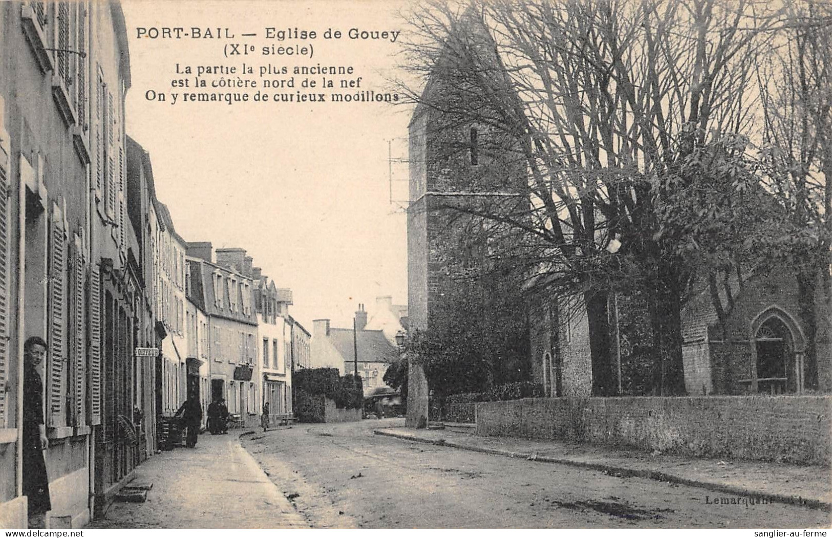 CPA 50 PORT BAIL EGLISE DE GOUEY - Andere & Zonder Classificatie