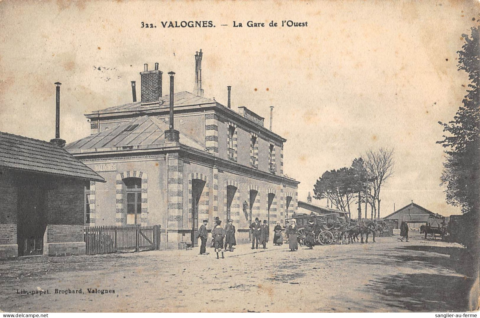 CPA 50 VALOGNES LA GARE DE L'OUEST - Andere & Zonder Classificatie