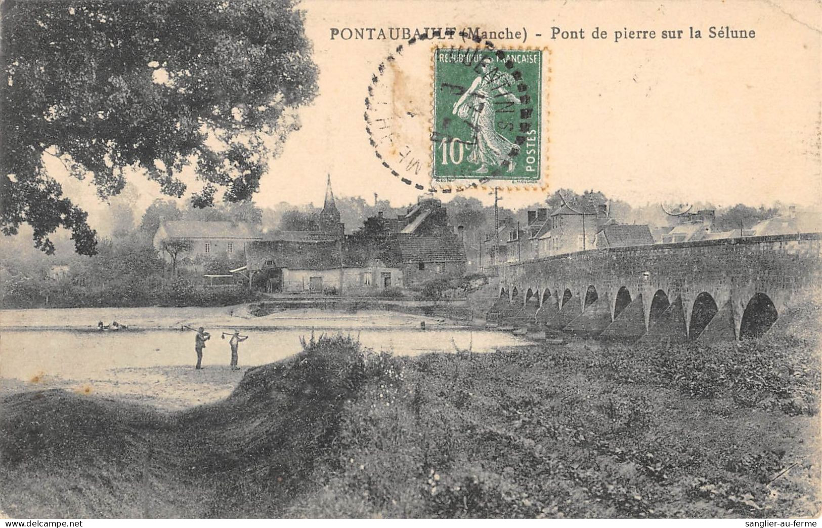 CPA 50 PONTAUBAULT PONT DE PIERRE SUR LA SELUNE - Autres & Non Classés