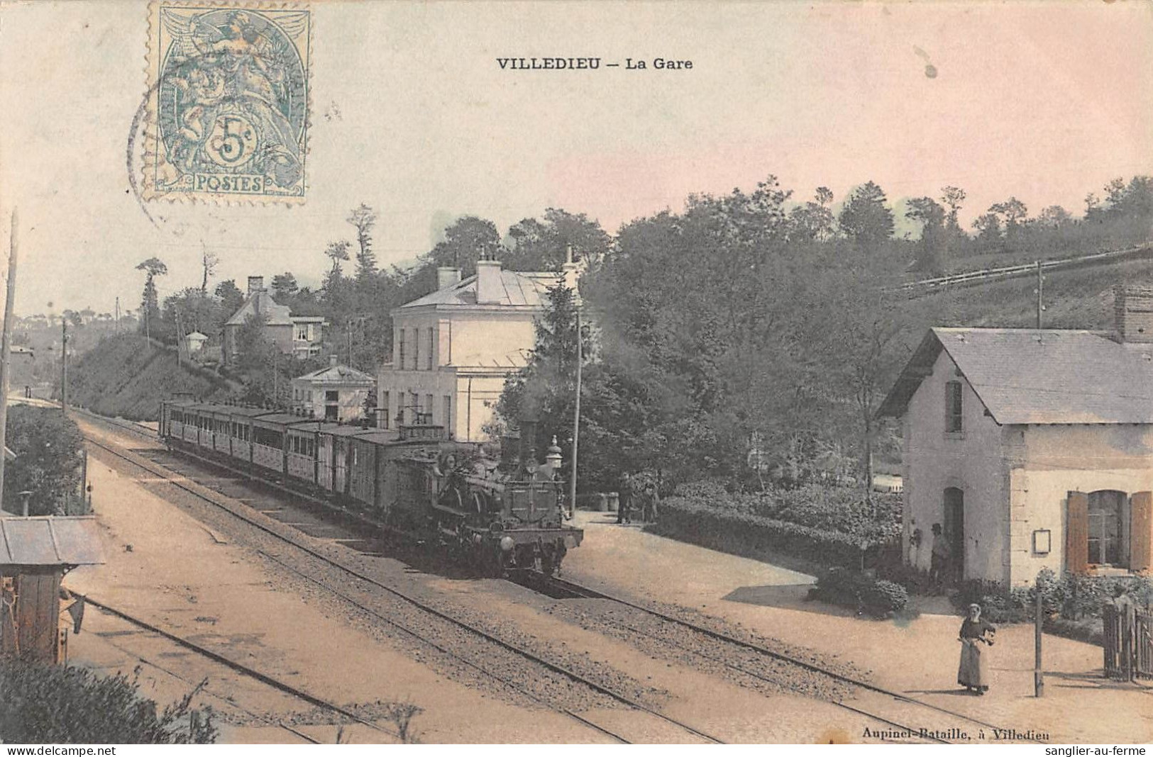 CPA 50 VILLEDIEU LA GARE / TRAIN - Villedieu