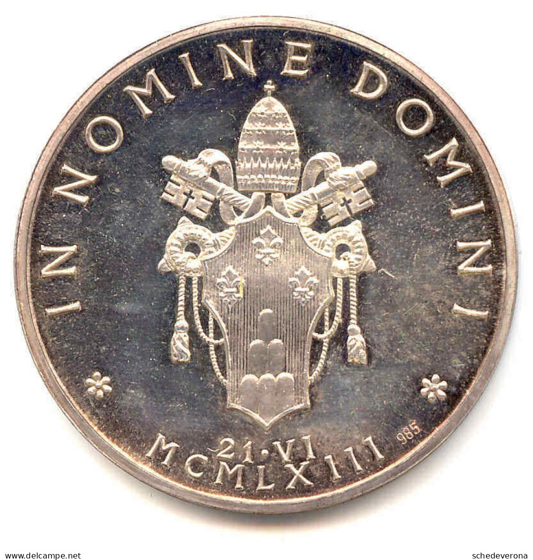 PAOLO VI 1963 ANNO I IN NOMINE DOMINI MEDAGLIA ARGENTO ANNUALE - Firma's