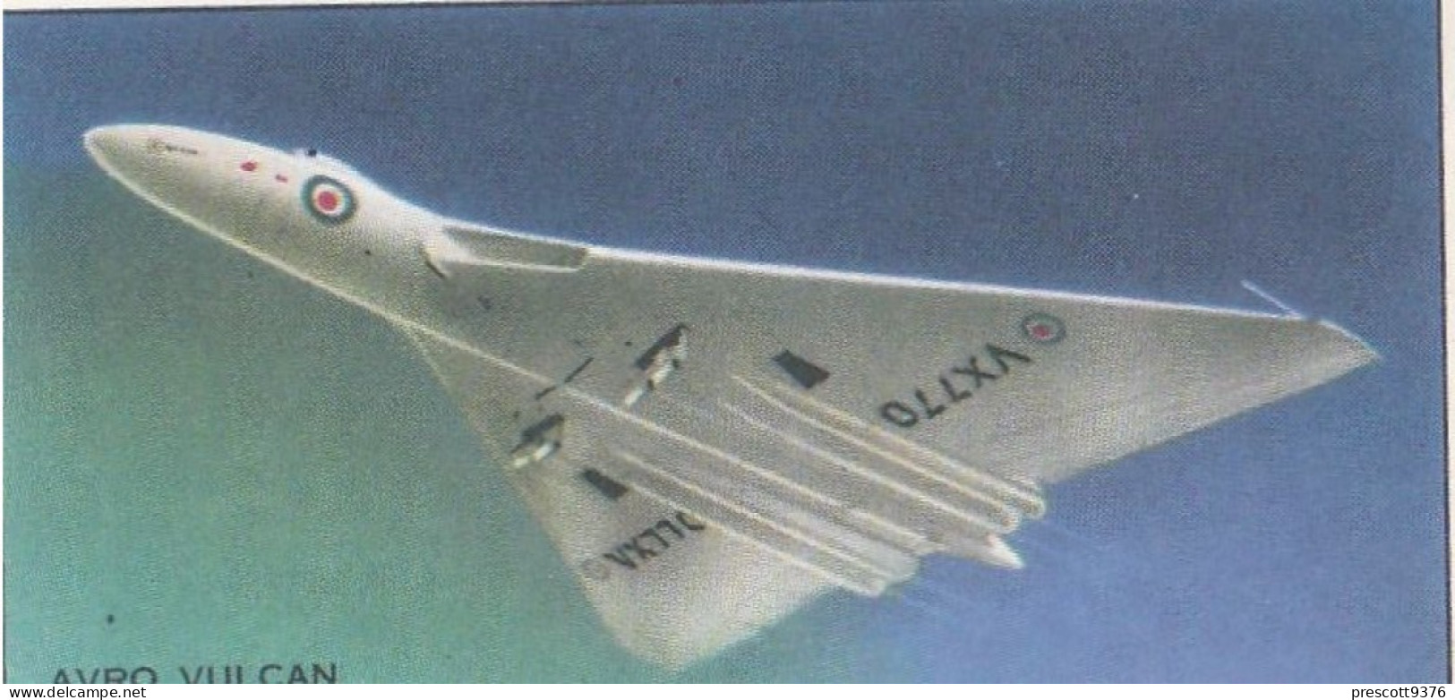 13 Avro Vulcan - Modern British Aircraft 1953 - Beaulah Tea -  Trade Card - Churchman