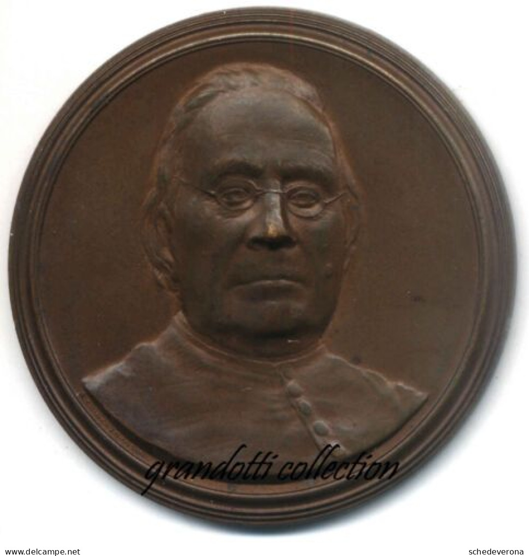 AL SACERDOTE ADALBERTO CATENA 1902 MEDAGLIA COMMEMORATIVA ANGELO CAPPUCCIO - Professionali/Di Società