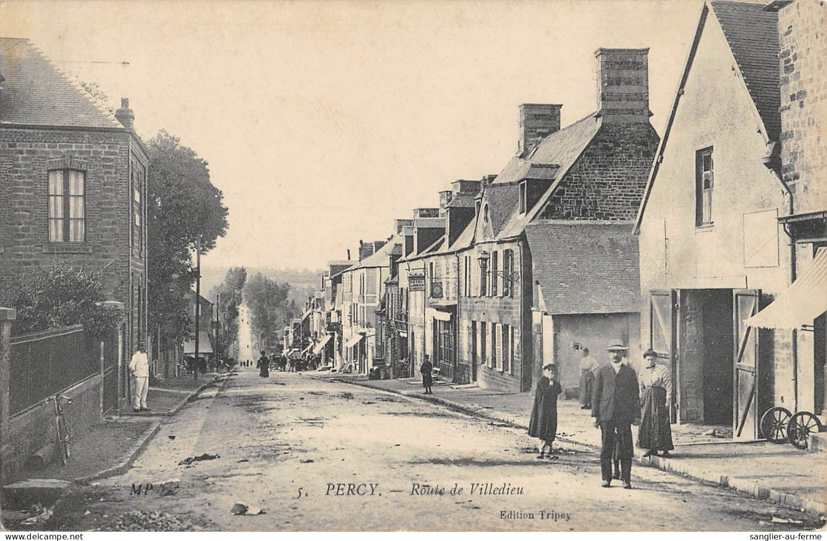 CPA 50 PERCY ROUTE DE VILLEDIEU - Andere & Zonder Classificatie