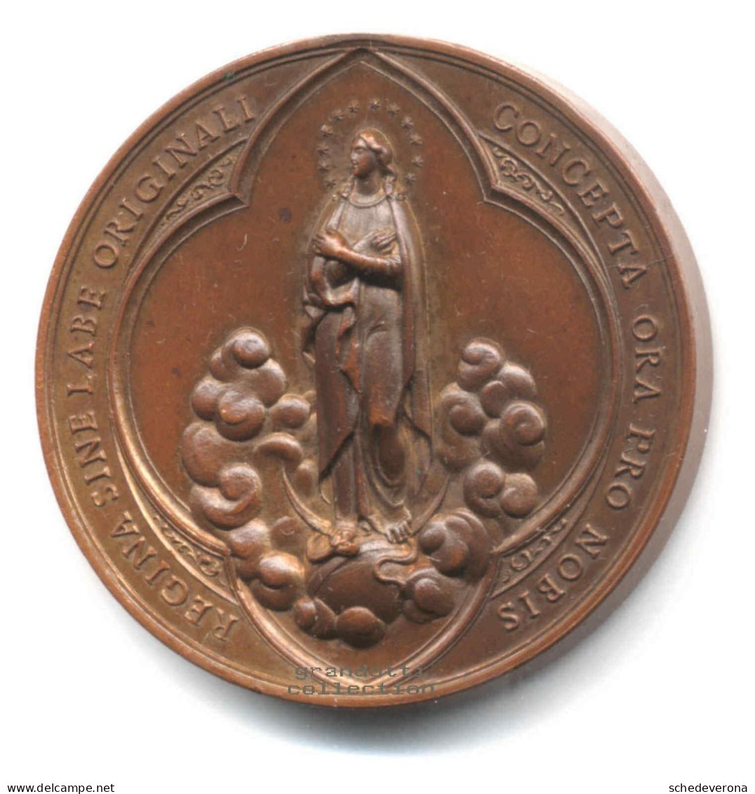 PAPA PIO X IMMACOLATA CONCEZIONE MEDAGLIA CELEBRATIVA 1904 - Royaux/De Noblesse