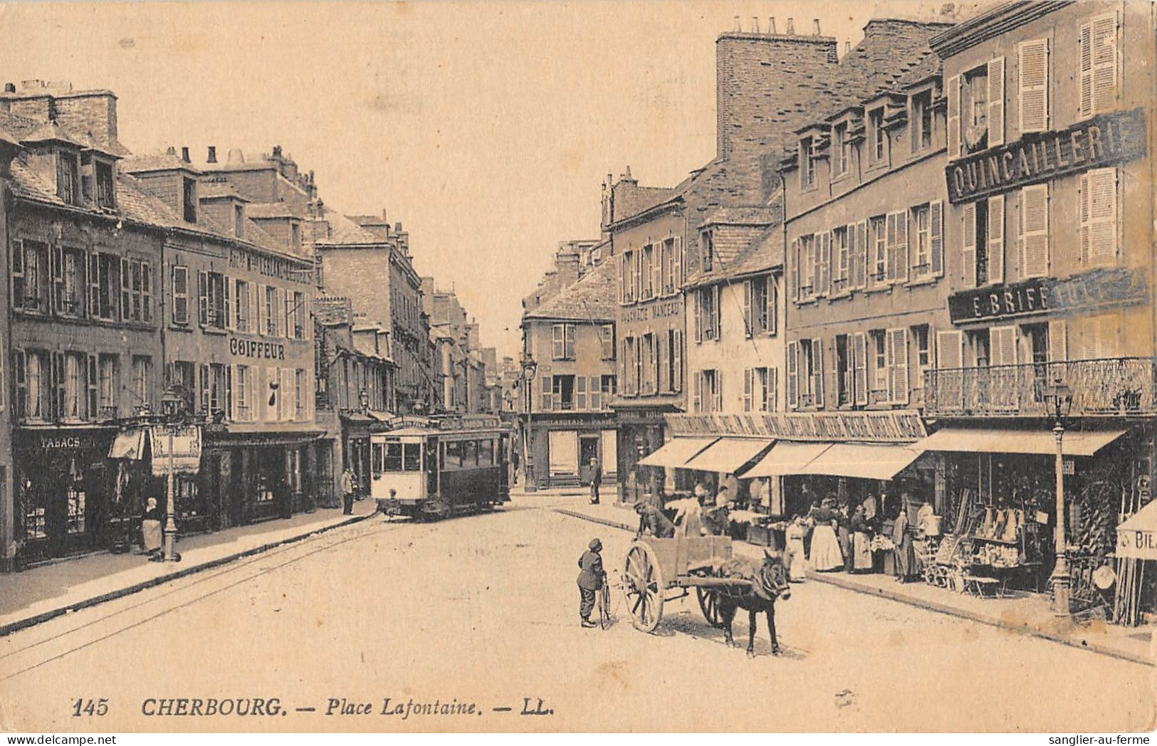 CPA 50 CHERBOURG PLACE LAFONTAINE - Cherbourg