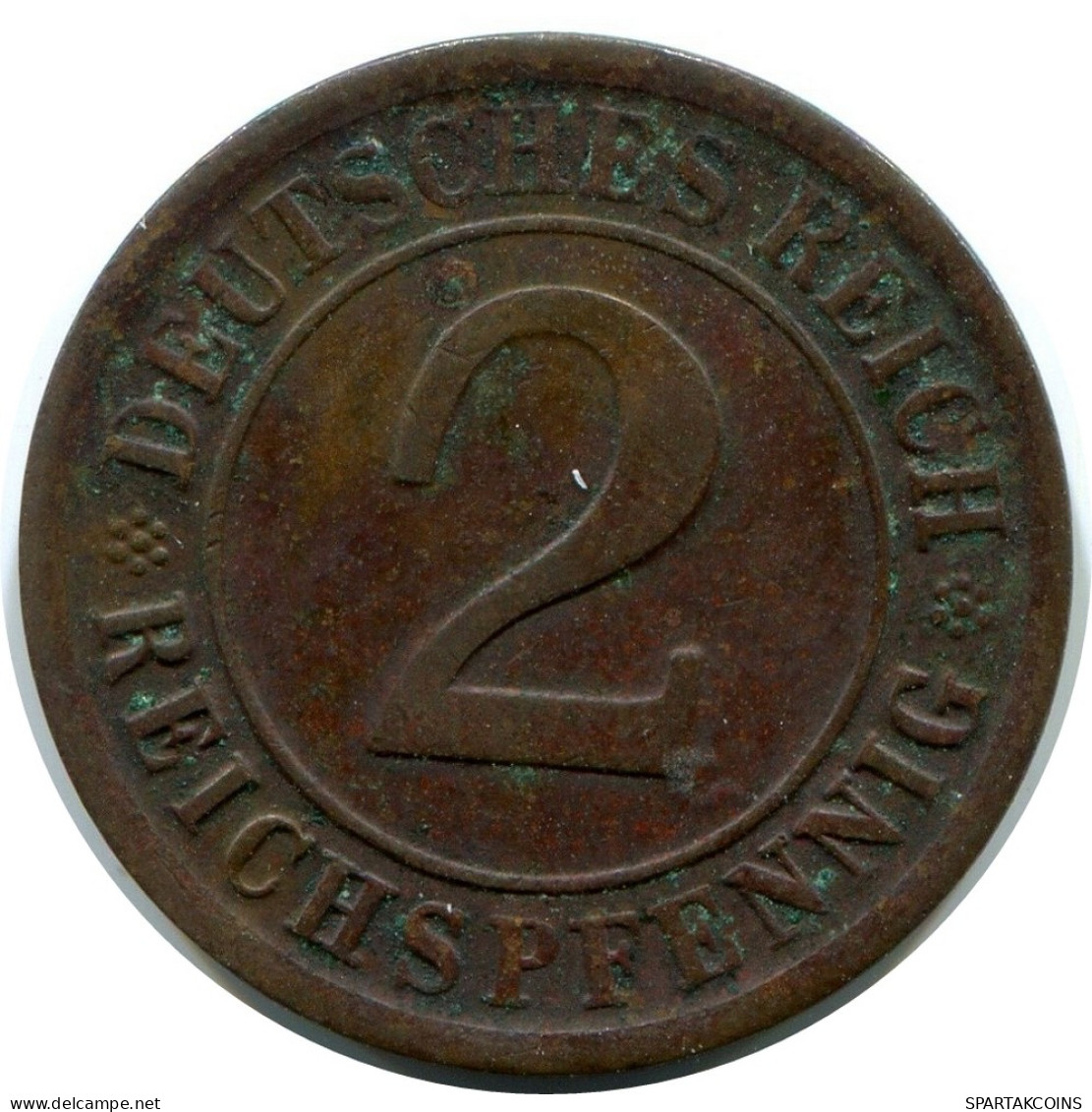 2 REICHSPFENNIG 1924 A ALLEMAGNE Pièce GERMANY #DA780.F - 2 Rentenpfennig & 2 Reichspfennig