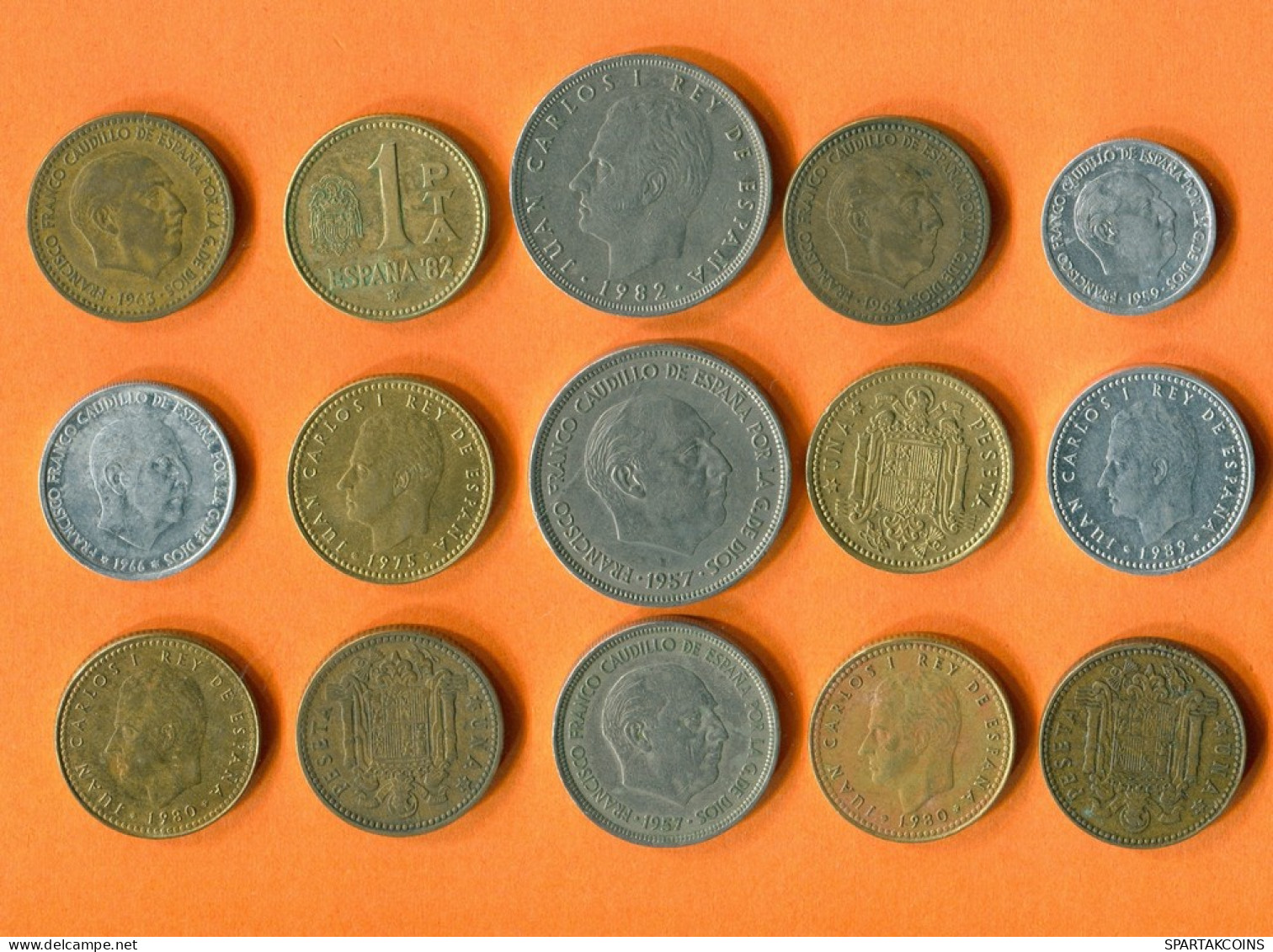 SPAIN Coin SPANISH Coin Collection Mixed Lot #L10240.1.U - Sammlungen