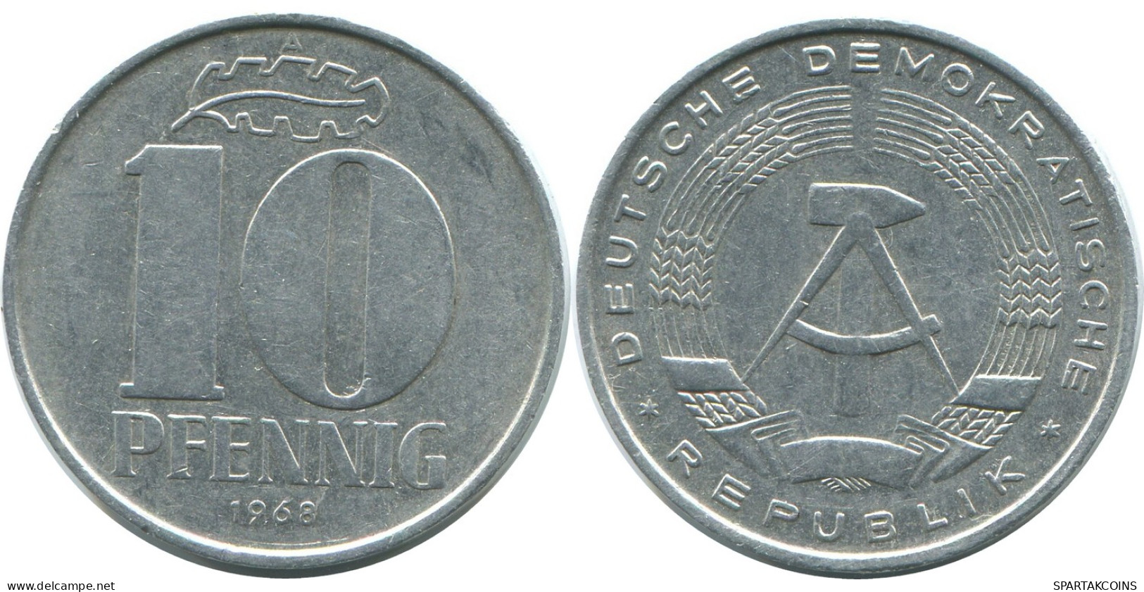 10 PFENNIG 1968 A DDR EAST ALEMANIA Moneda GERMANY #AE100.E - 10 Pfennig