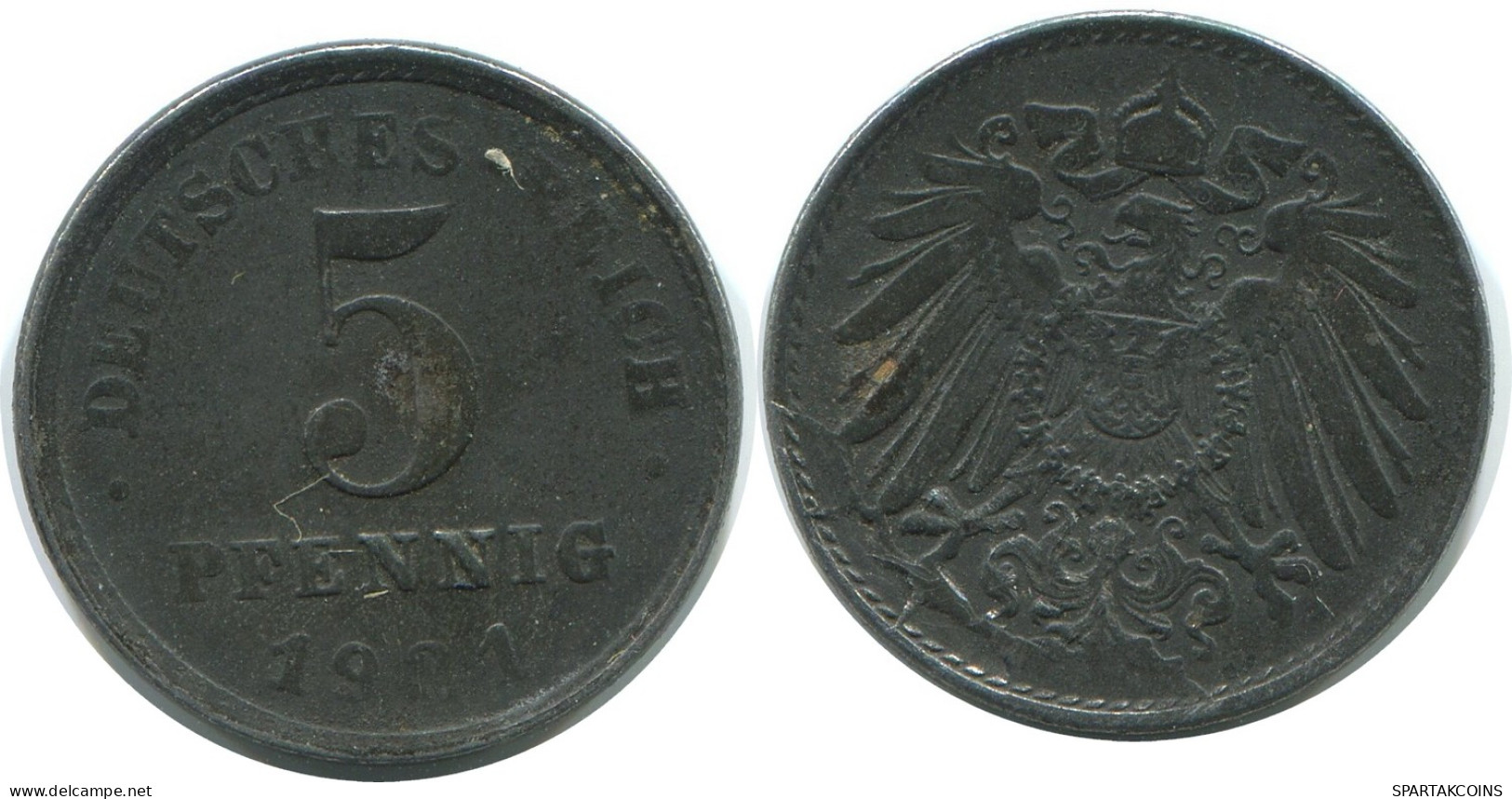 5 PFENNIG 1921 DEUTSCHLAND Münze GERMANY #AE295.D - 5 Rentenpfennig & 5 Reichspfennig