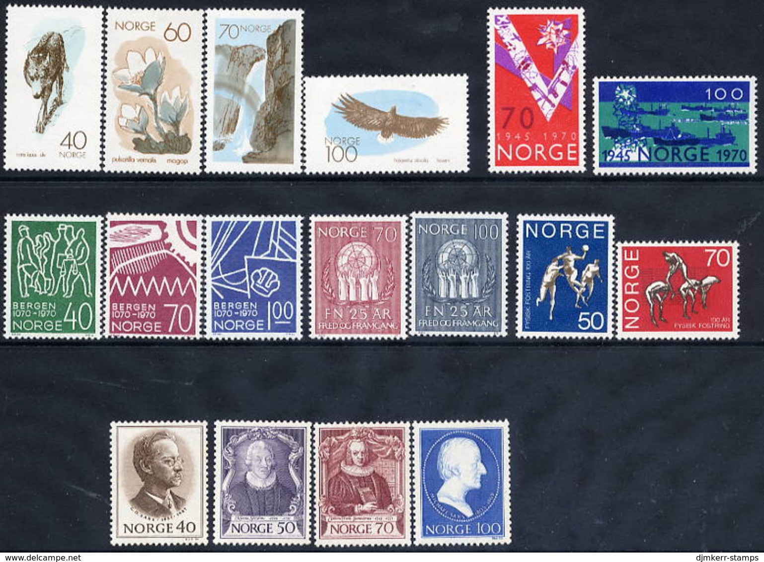 NORWAY 1970 Complete Commemorative Issues MNH / **. - Ganze Jahrgänge