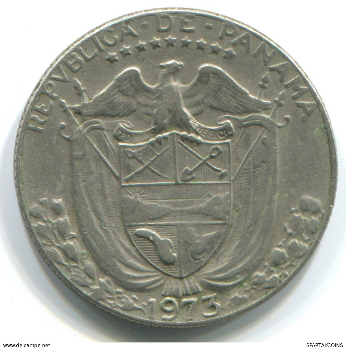 1\4 BALBOA 1973 PANAMA Coin #WW1178.U - Panamá