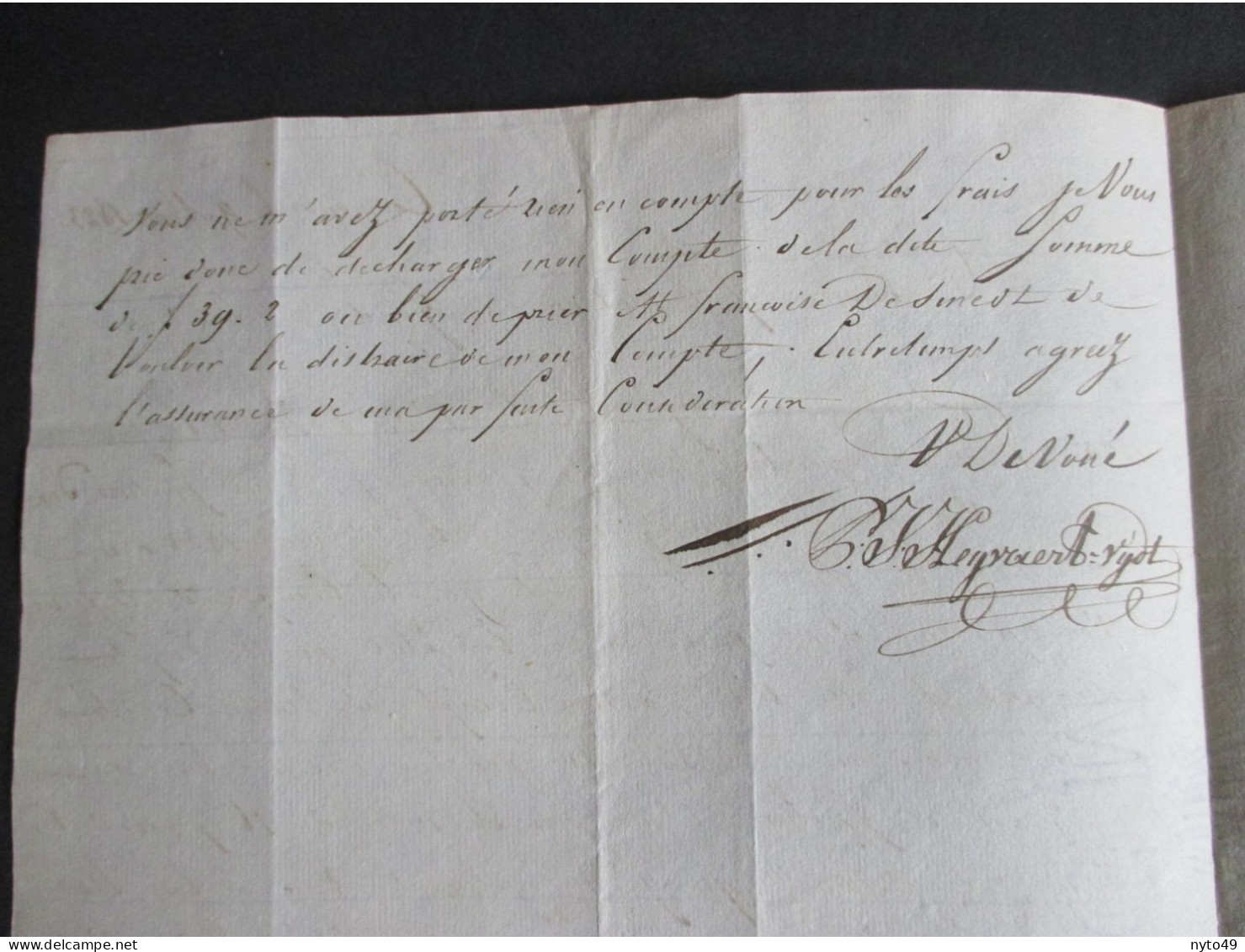 Brief Van 9/08/1923 Verstuurd Uit Dendermonde Naar Gent - 1815-1830 (Holländische Periode)