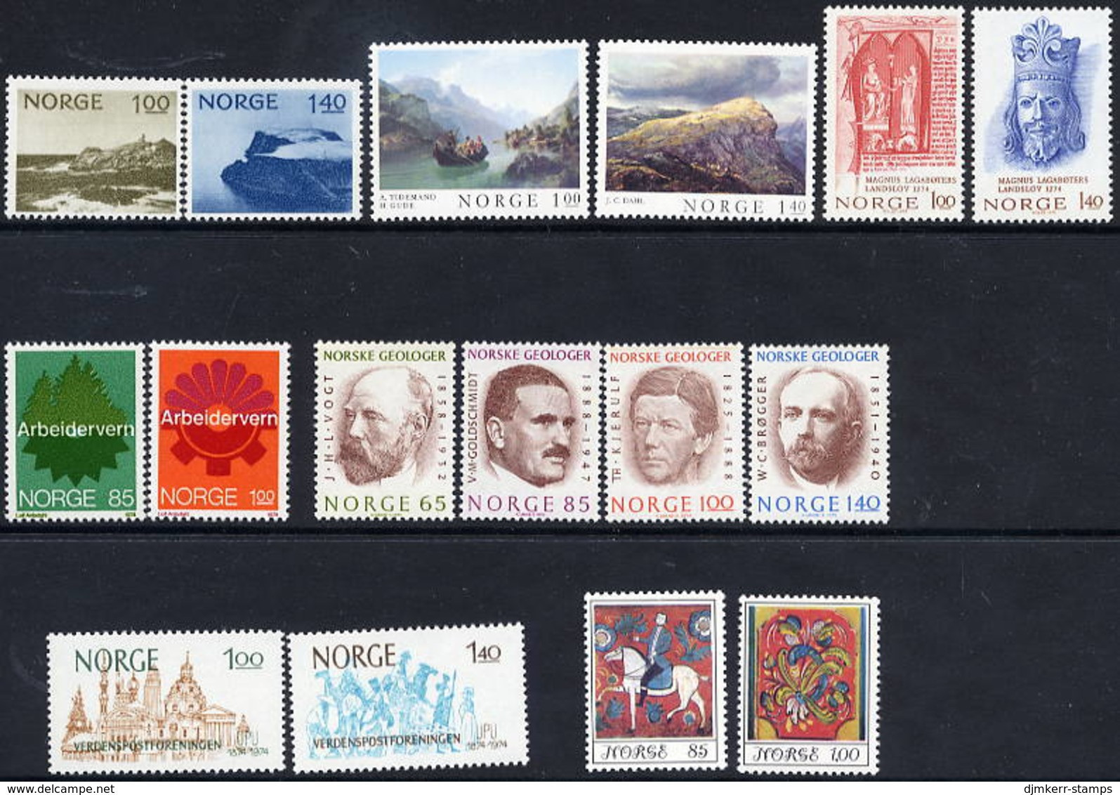 NORWAY 1974 Complete Commemorative Issues MNH / **. - Full Years