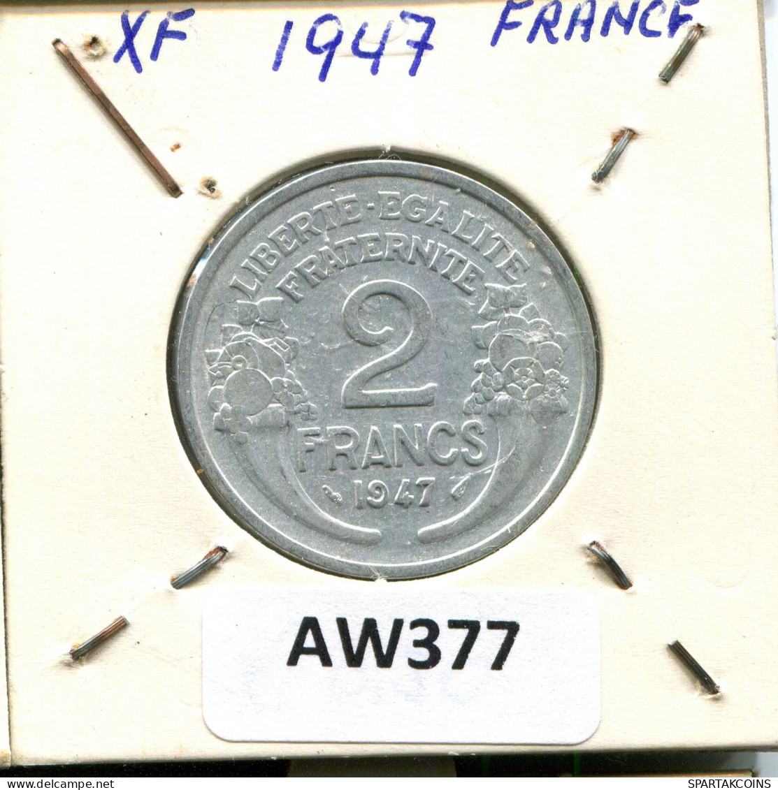 2 FRANCS 1947 FRANCE Pièce #AW377.F - 2 Francs