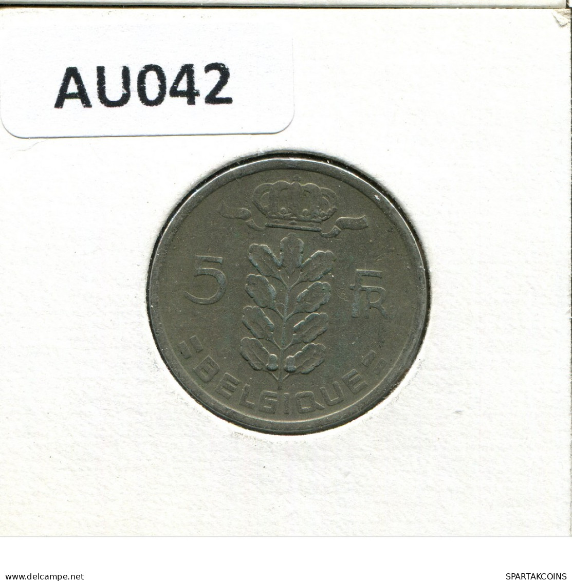 5 FRANCS 1949 Französisch Text BELGIEN BELGIUM Münze #AU042.D - 5 Francs