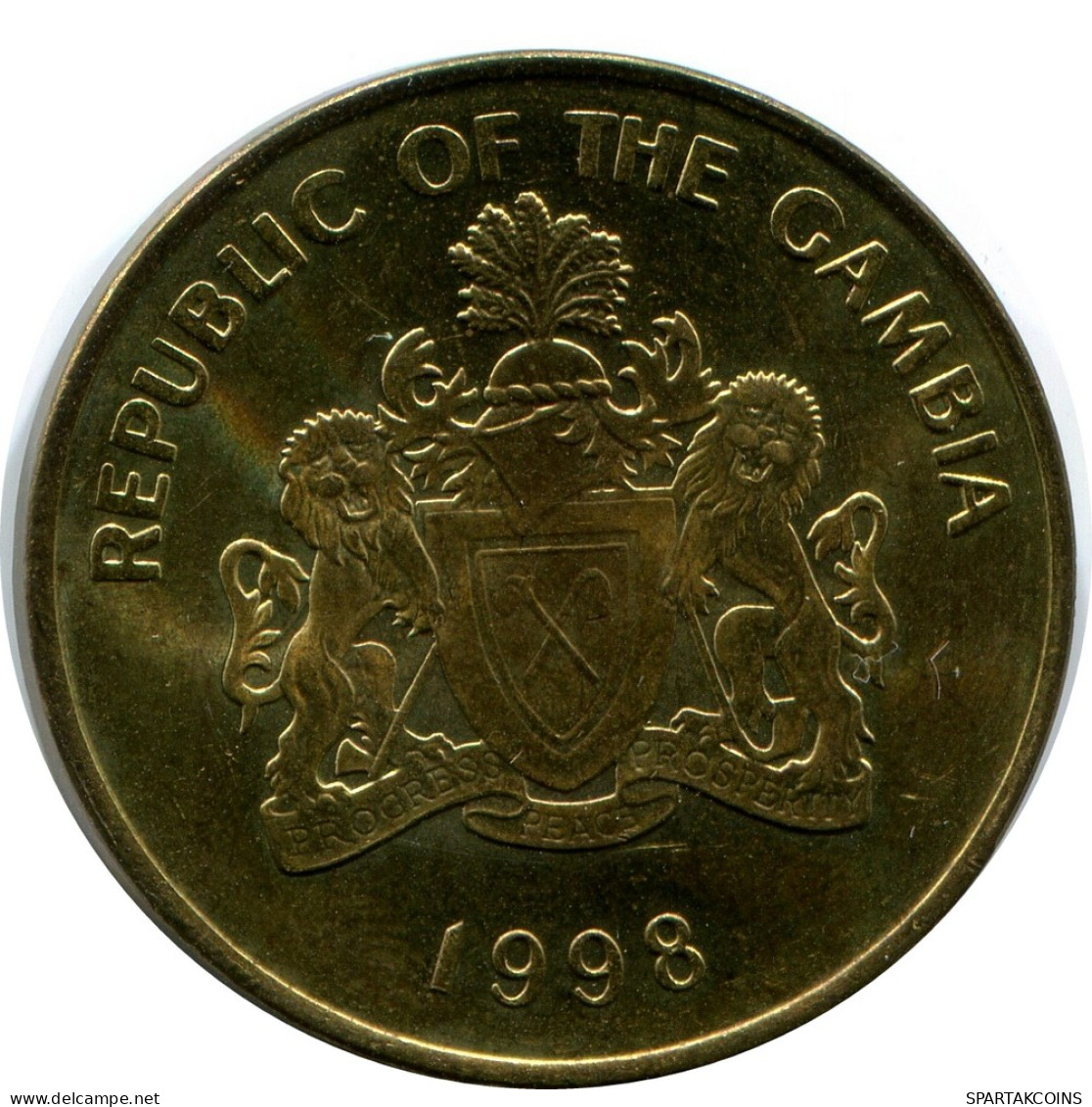 10 BUTUTS 1998 GAMBIA Coin #AP888.U - Gambia