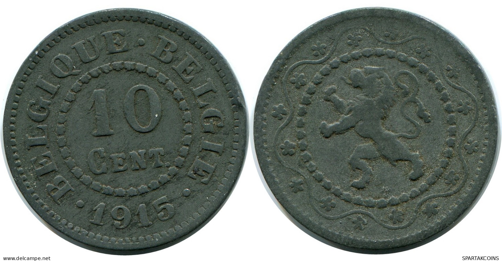 10 CENTIMES 1915 DUTCH Text BELGIQUE BELGIUM Pièce #BA412.F - 10 Cents