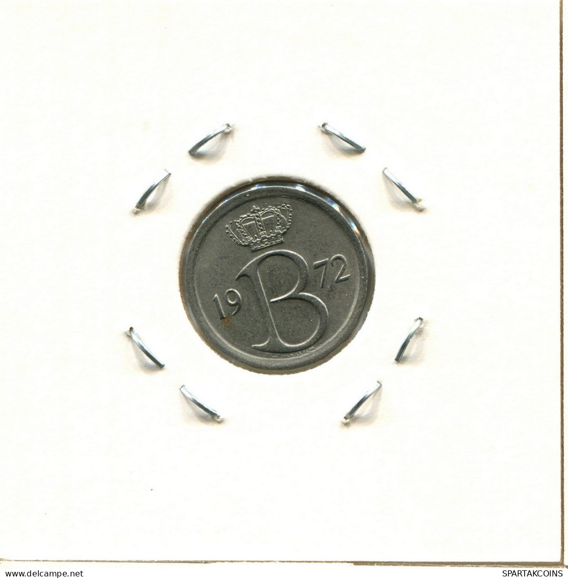 25 CENTIMES 1972 DUTCH Text BÉLGICA BELGIUM Moneda #BA337.E - 25 Cents