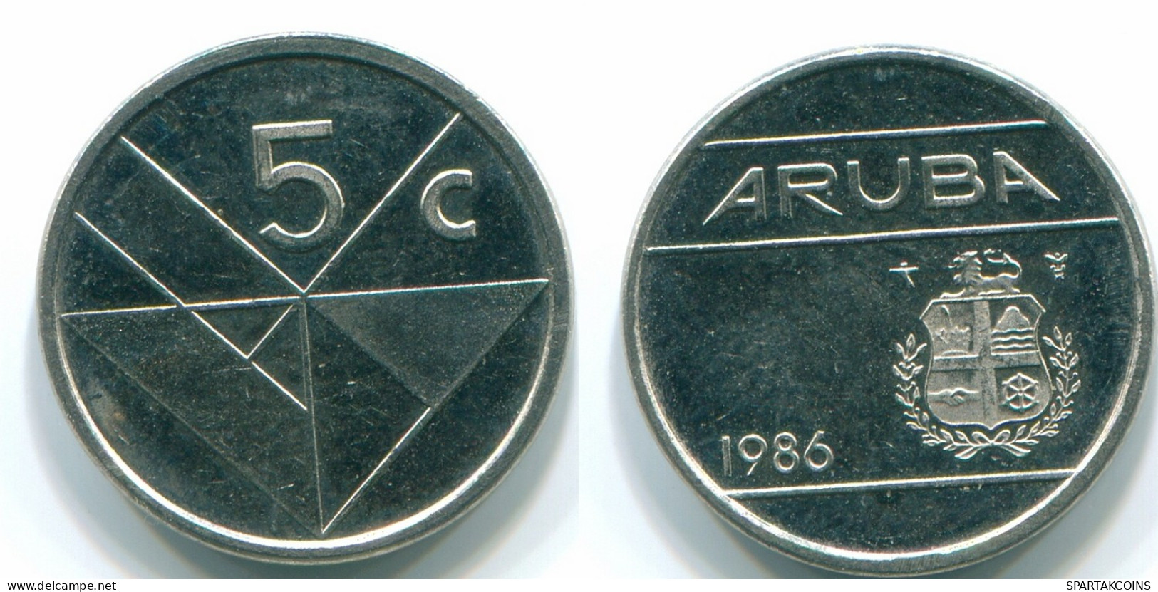 5 CENTS 1986 ARUBA (NÉERLANDAIS NETHERLANDS) Nickel Colonial Pièce #S13615.F - Aruba