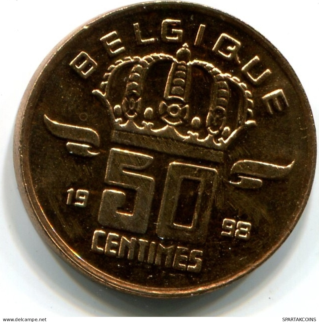 50 CENTIMES 1998 FRENCH Text BELGIUM Coin UNC #W10966.U - 50 Cents