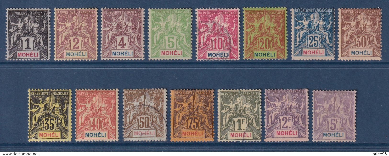 Moheli - YT N° 1 à 16 Manque N° 11 - Neuf Avec Charnière Et Sans Gomme Et Oblitéré - 1906 à 1907 - Neufs