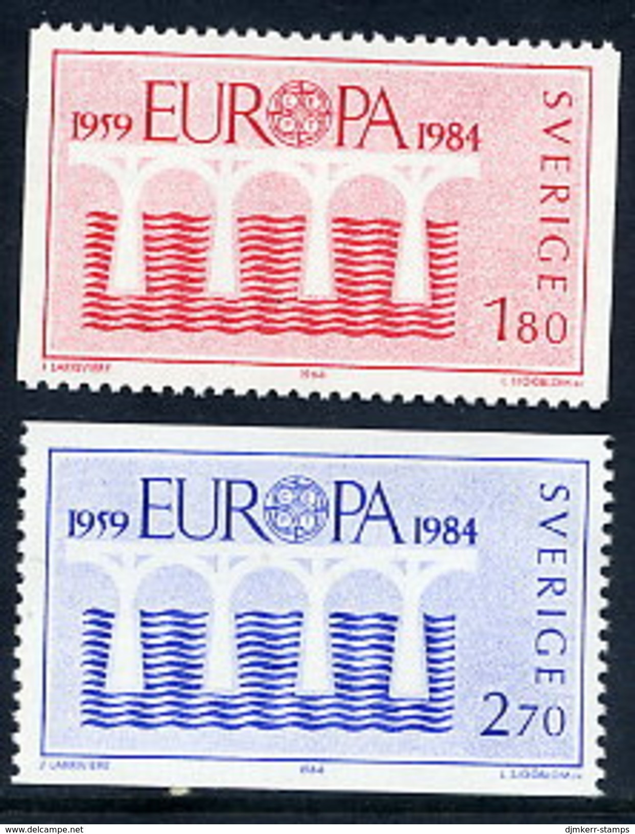 SWEDEN 1984 Europa: 25th Anniversary  MNH / **.  Michel 1270-71 - Unused Stamps