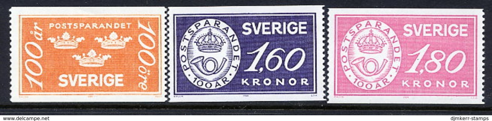 SWEDEN 1984 Savings Bank Centenary  MNH / **.  Michel 1267-69 - Ungebraucht