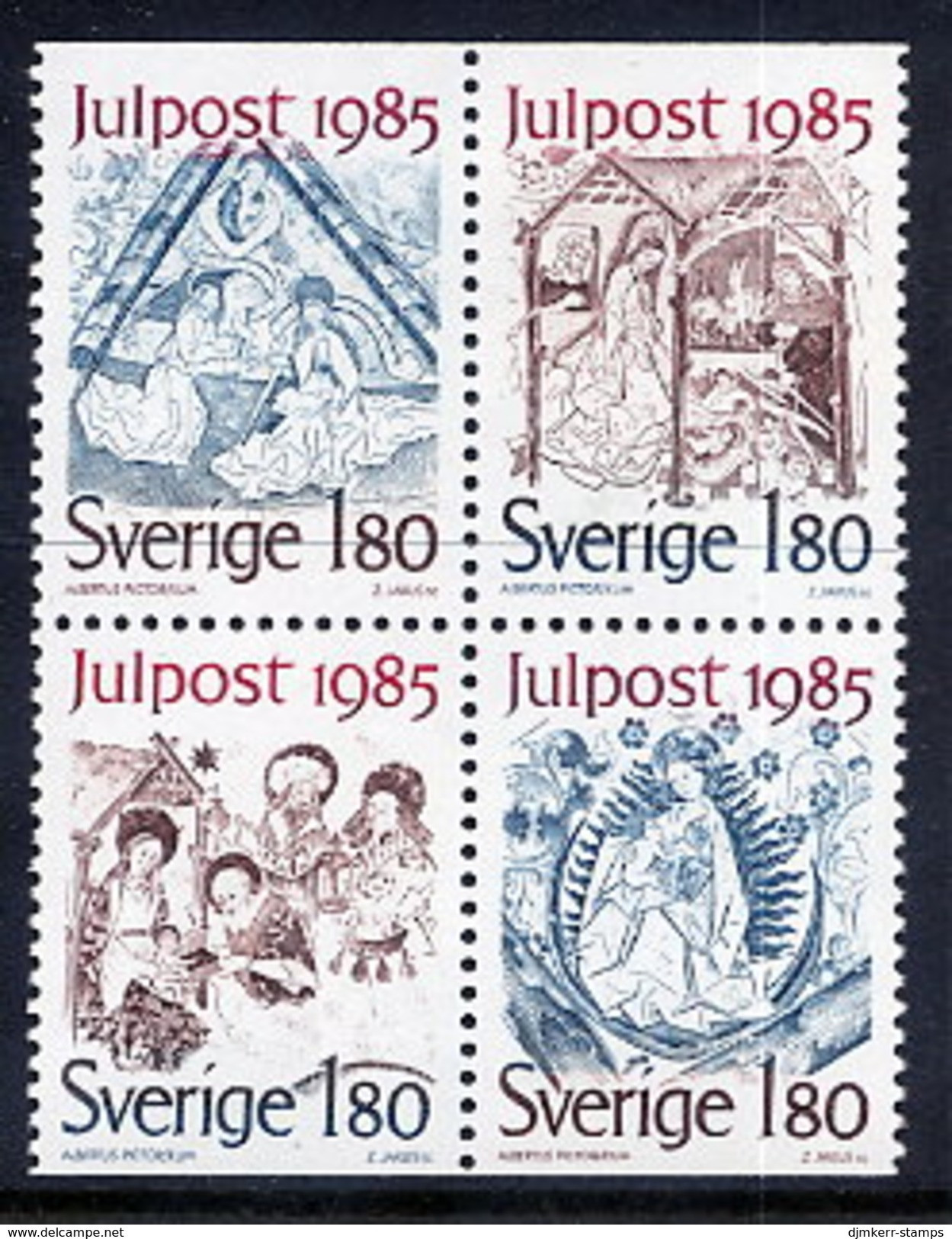 SWEDEN 1985 Christmas MNH / **.  Michel 1360-63 - Unused Stamps
