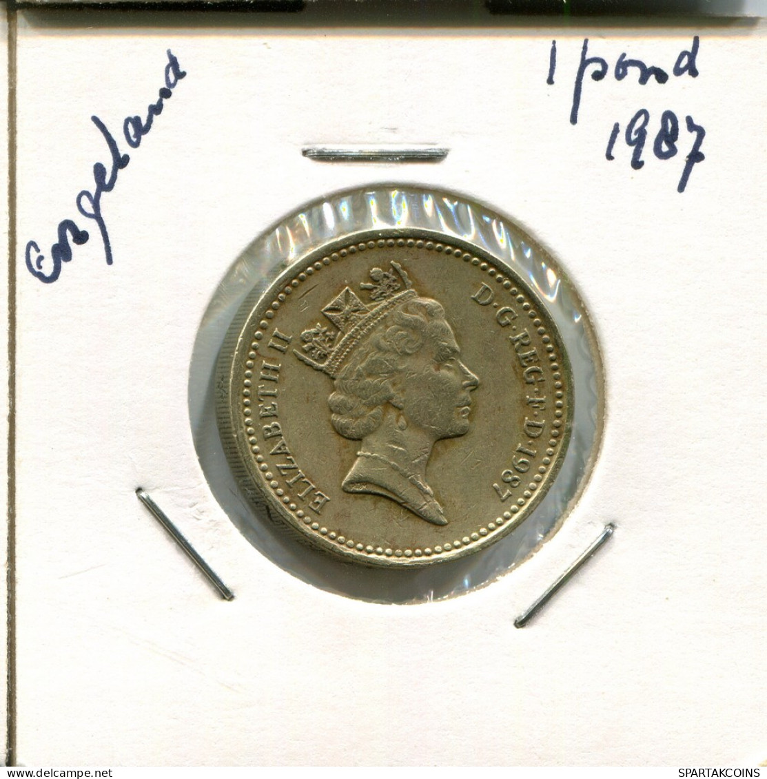 POUND 1987 UK GREAT BRITAIN Coin #AN554.U - 1 Pound